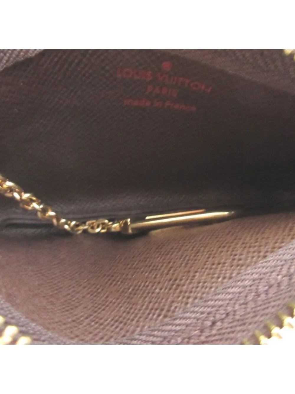 Louis Vuitton Damier Pochette Cles Brown Coin Case